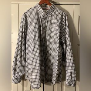 Dockers casual fit casual button down shirt XXL yellow and blue pattern